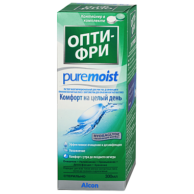 Купить Опти-Фри Pure Moist 300 мл раствор для контактных линз + контейнер