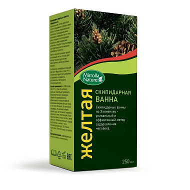 Купить Mirrolla 250 мл эмульсия скипидарная для ванн желтая