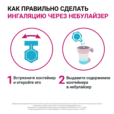 Купить Пульмикорт 0,25 мг/мл 2 мл 20 шт суспензия для ингаляций