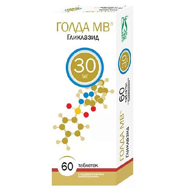 Купить Голда МВ 30 мг 60 шт таблетки с модифицированным высвобождением