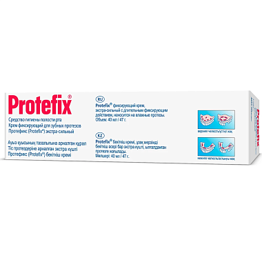 Купить Protefix 40 мл крем фиксирующий для зубных протезов экстра-сильный