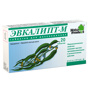Купить Эвкалипт-М 20 шт таблетки для рассасывания