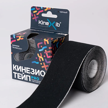Купить Кинезио тейп Kinexib Pro 5 см × 5 м бинт адгезивный черный