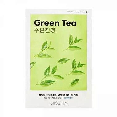 Купить Missha Airy Fit 19 г маска для лица для чувствительной кожи с экстрактом чайного дерева успокаивающая