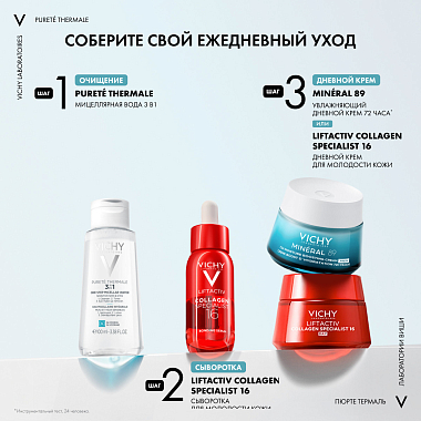 Купить Vichy Purete Thermale 100 мл вода мицеллярная с минералами для чувствительной кожи
