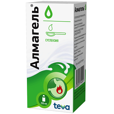 Купить Алмагель 250 мл суспензия для приема внутрь в комплекте с ложкой мерной