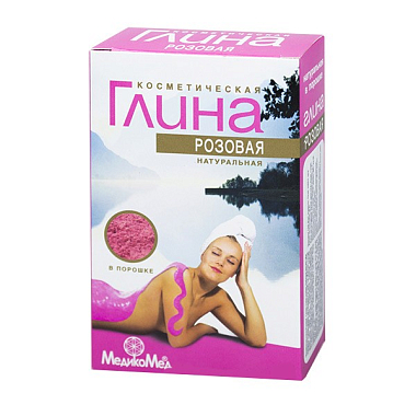 Купить Глина порошок 100г розовая косметическая