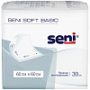 Купить Seni Soft Basic пелёнки 30 шт 60 см × 60 см  2 капли