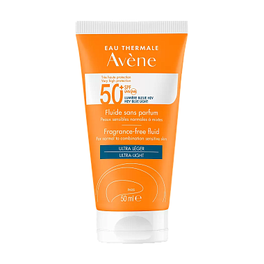 Купить Avene солнцезащитный флюид SPF50+ без отдушек, 50 мл