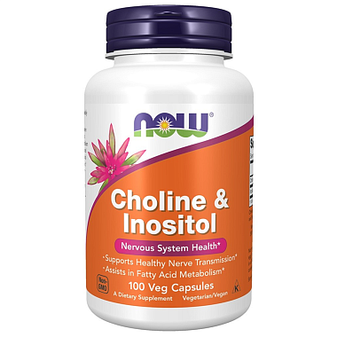 Купить Now Foods Холин + Инозитол 100 шт капсулы