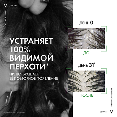 Купить Vichy Dercos 390 мл шампунь-уход интенсивный против перхоти для нормальных и жирных волос