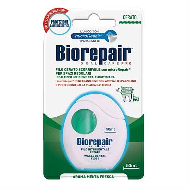 Купить Biorepair 50 мл нить зубная вощенная скользящая