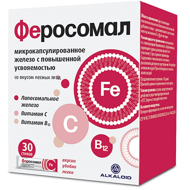 Купить Феросомал 30 шт порошок массой 1,8 г в стик-пакетах