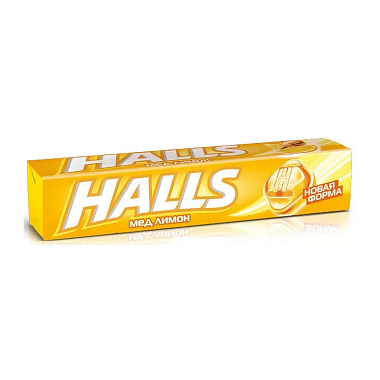 Купить Halls 25 г карамель леденцовая мед и лимон