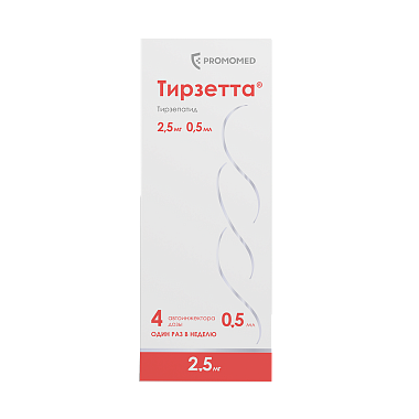 Купить Тирзетта 2,5 мг раствор для подкожного введения 0,5 мл 4 шт шприцы в автоинжекторах