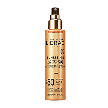 Купить Lierac Sunissime Global Anti-Aging SPF30 150 мл молочко солнцезащитное тонизирующее для тела