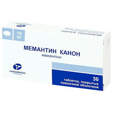 Купить Мемантин-Канон 10 мг 30 шт таблетки покрытые пленочной оболочкой