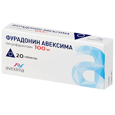 Купить Фурадонин-Авексима 100 мг 20 шт таблетки