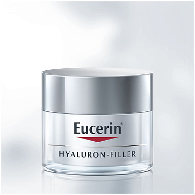Купить Eucerin Hyaluron-Filler набор 50 мл крем дневной для сухой и чувствительной кожи SPF 15 + 50 мл крем ночной