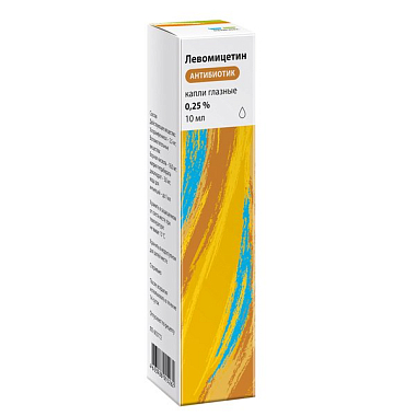 Купить Левомицетин Реневал 0,25% 10 мл капли глазные