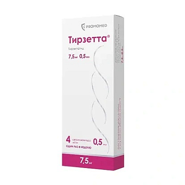 Купить Тирзетта 7,5 мг 0,5 мл 4  шт раствор для подкожного введения шприцы в автоинжекторах