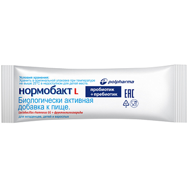 Купить Нормобакт - L 3 г 10 шт порошок саше для детей с 1 месяца