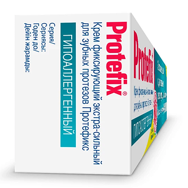 Купить Protefix 40 мл крем фиксирующий для зубных протезов экстра-сильный гипоаллергенный