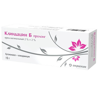 Купить Клиндацин Б пролонг  2 % + 2 % 19 г крем вагинальный туба
