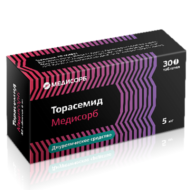 Купить Торасемид Медисорб 5 мг 30 шт таблетки