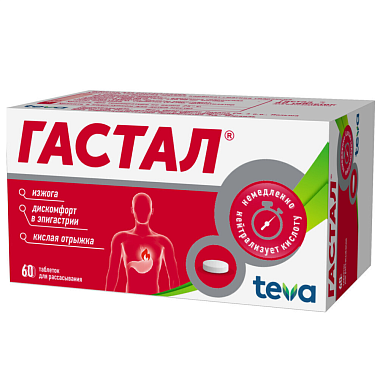 Купить Гастал 60 шт таблетки для рассасывания