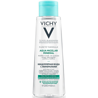Купить Vichy Purete Thermale вода мицеллярная  200мл д/жирн и комб кожи