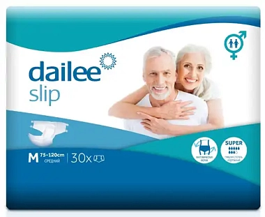 Купить Dailee super подгузники для взрослых с тяжелой степенью недержания р.M №30