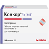 Купить Конкор 5 мг 90 шт таблетки покрытые пленочной оболочкой