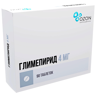 Купить Глимепирид таблетки 4мг №90