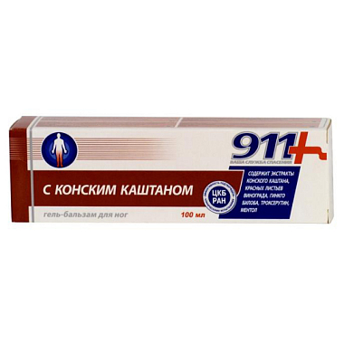 Купить 911 Конский каштан 100 мл гель-бальзам для ног