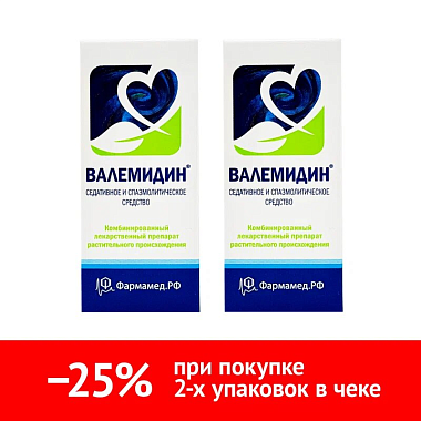 Купить Набор 2 уп. Валемидин 25 мл капли