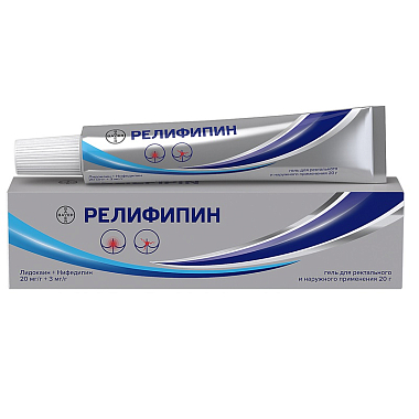 Купить Релифипин 20 мг/г + 3 мг/г 20 г гель для ректального и наружного применения