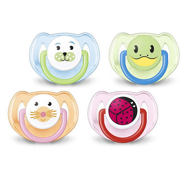 Купить Avent пустышка силиконовая Арт.182/15 №2 6-18 мес д/девочек