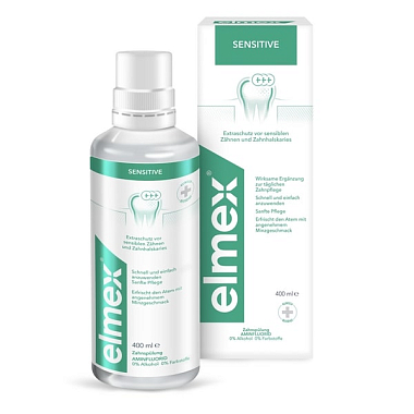 Купить Elmex Sensitive 400 мл ополаскиватель для полости рта для снижения чувствительности зубов