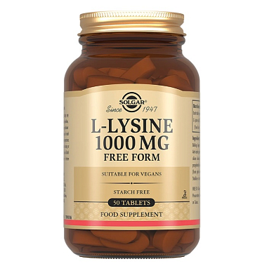 Купить Solgar L-Лизин 1000 мг 50 шт таблетки