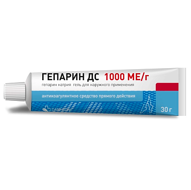 Купить Гепарин ДС 1000 МЕ/г 50 г гель для наружного применения туба