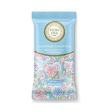 Купить Fiori Dea 20 шт салфетки влажные цветочный микс