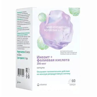 Купить Витатека инозит + фолиевая кислота 60 шт капсулы