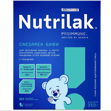 Купить Nutrilak Premium Caesarea Бифи смесь молочная сухая адаптированная 350г