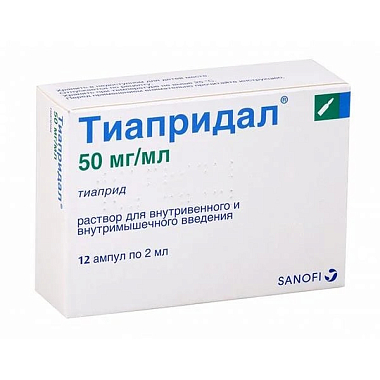 Купить Тиапридал р-р д/в/в и в/м введ 50мг/мл №12