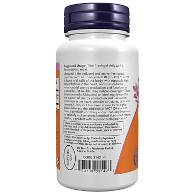 Купить Now Foods Убихинон 100 мг 60 шт капсулы