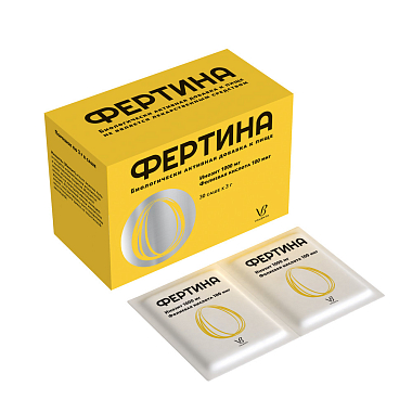 Купить Фертина Инозит 1000 мг Фолиевая кислота 100 мкг 3 г 30 шт порошок саше