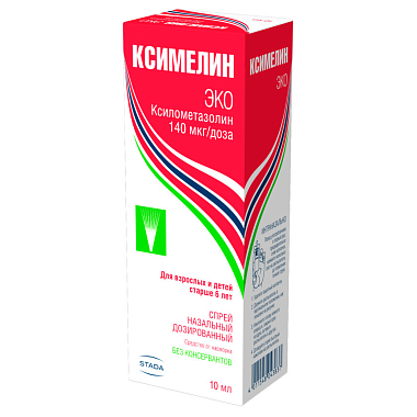 Купить Ксимелин Эко 140 мкг/доз 10 мл 60 доз спрей назальный дозированный