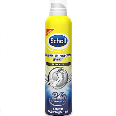 Купить Scholl Fresh Step дезодорант-антиперсперант д/ног 150мл 3в1