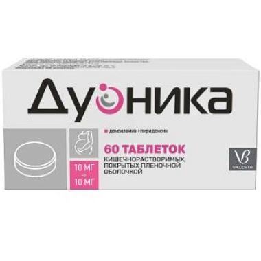 Купить Дуоника 10 мг + 10 мг 60 шт таблетки кишечнорастворимые покрытые пленочной оболочкой